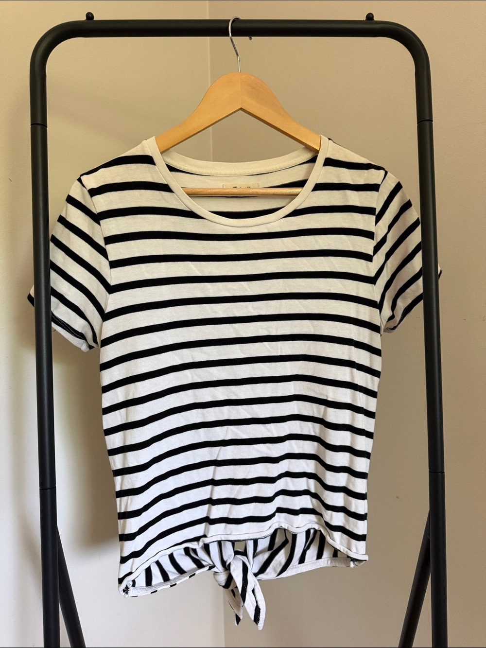 Madewell Striped Tie-Back Short Sleeve Tee